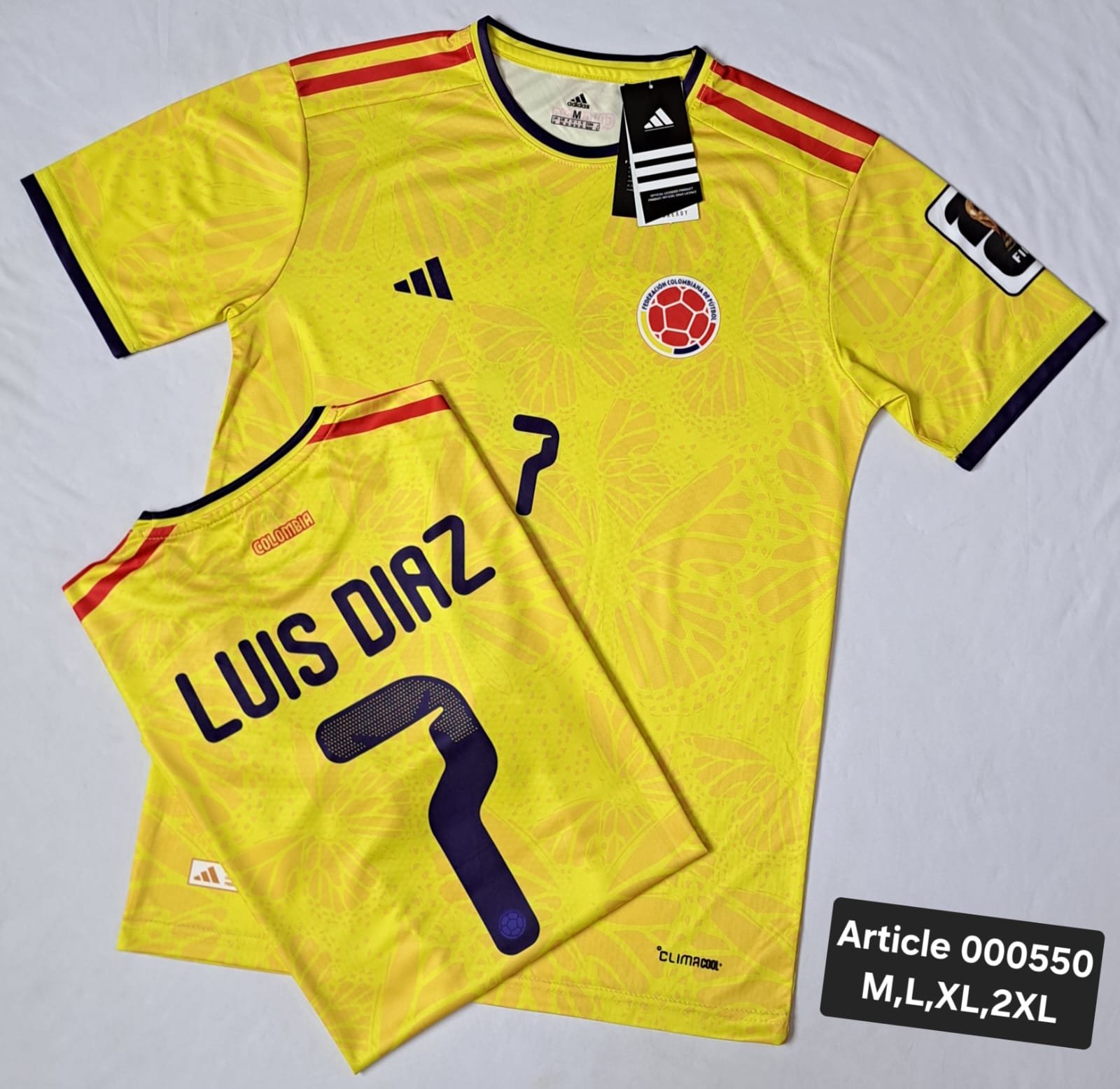 COLOMBIA 2026 LUIS DIAZ 7 YELOW  000550 COL