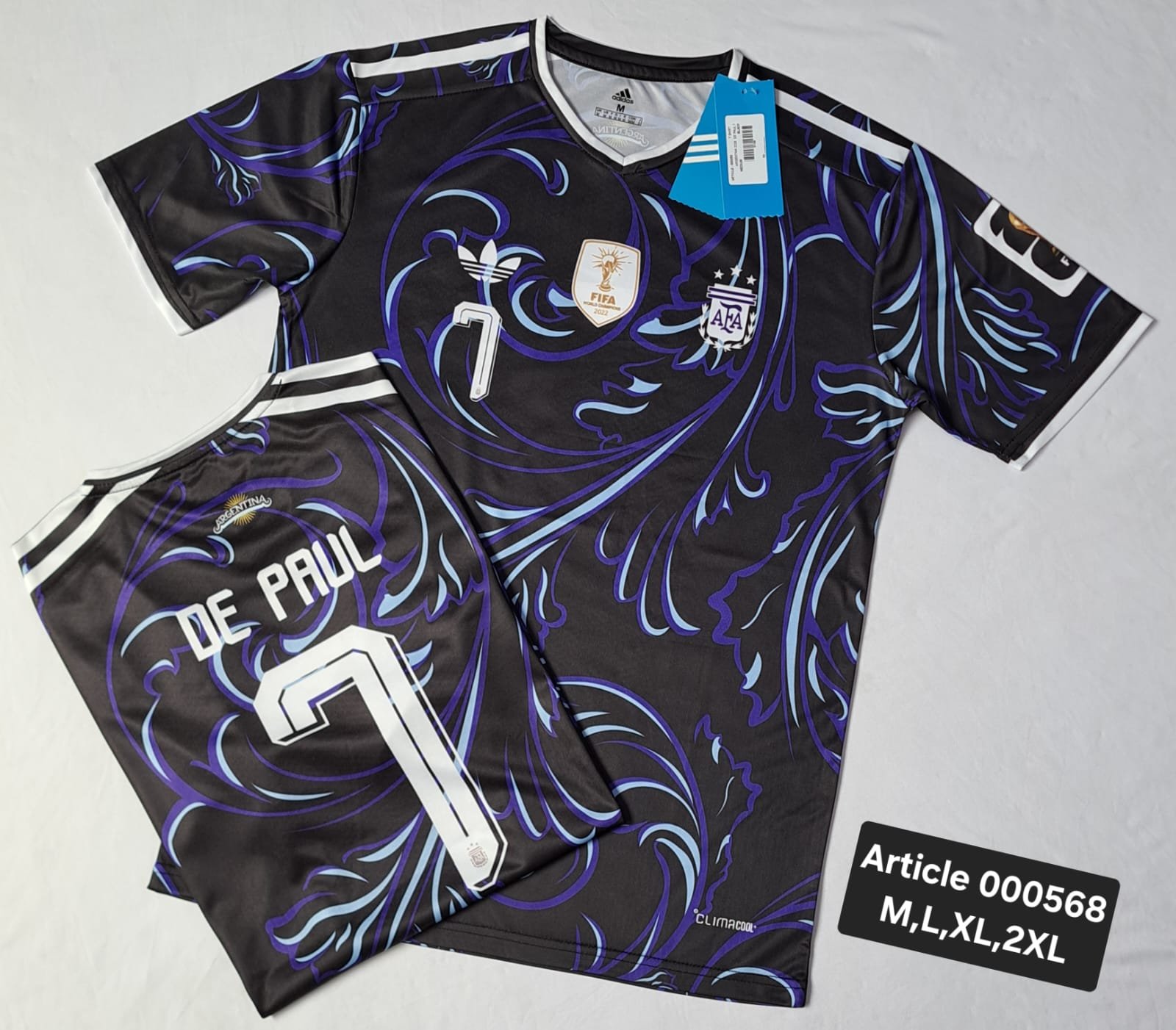 ARGENTINA 2026 DE PAUL 7 BLACK 000568 ARG