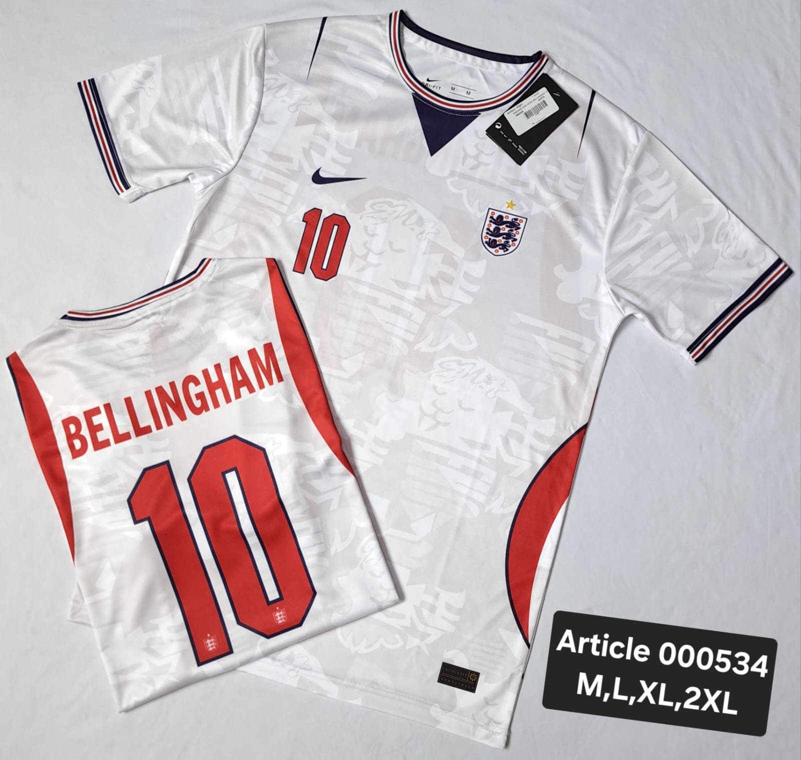 ENGLAND 2026 HOME BELLINGHAM 10 WHITE  000534