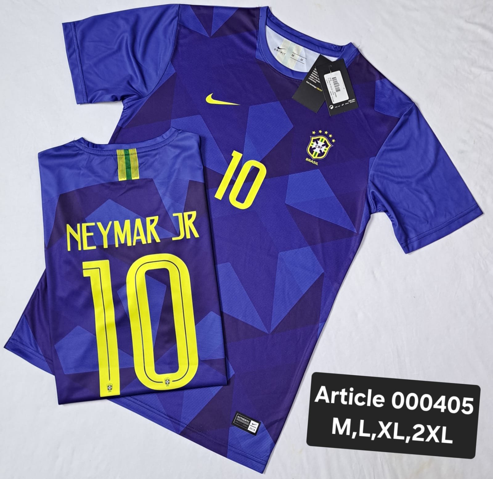 BRAZIL RETRO NEYMAR 10 BLUE 000405