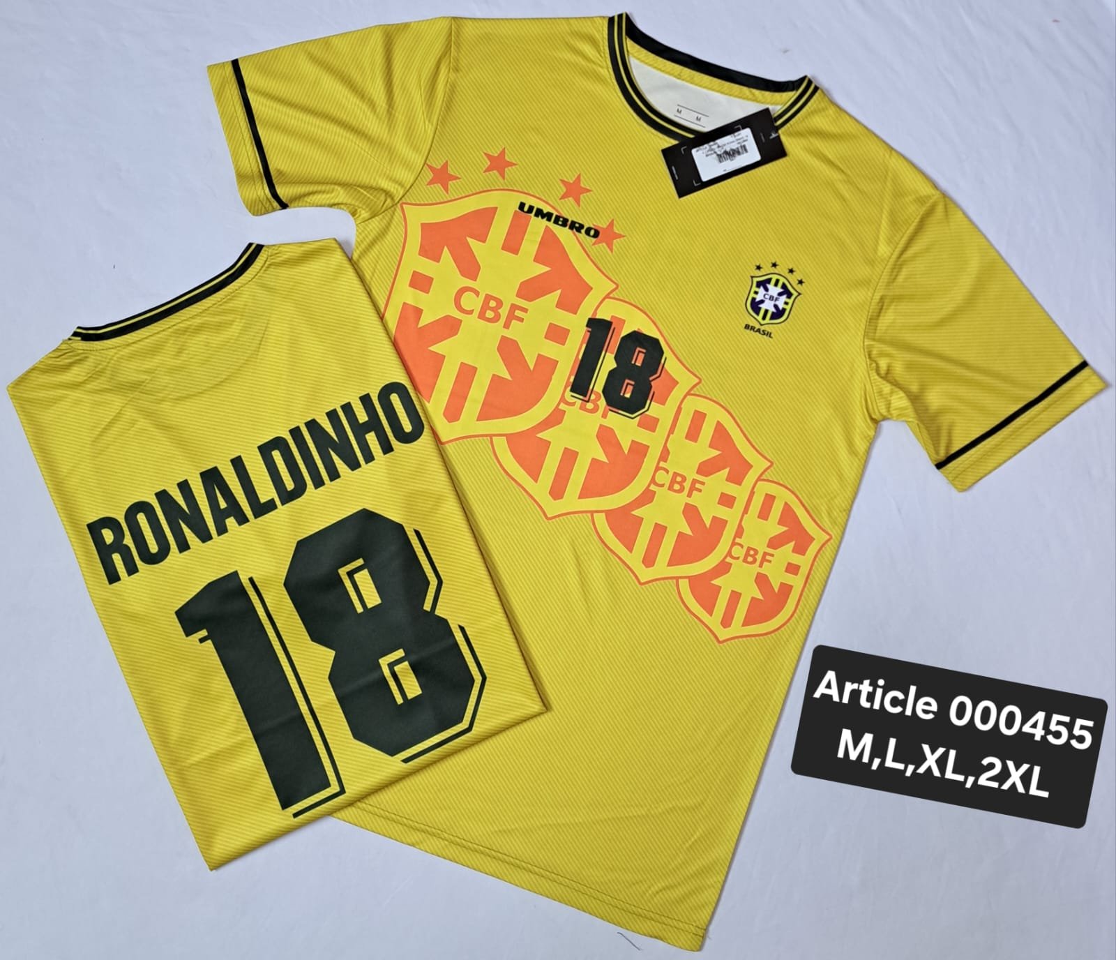 BRAZIL 1995-1994 RONALDHINO 18 YELLOW 000455