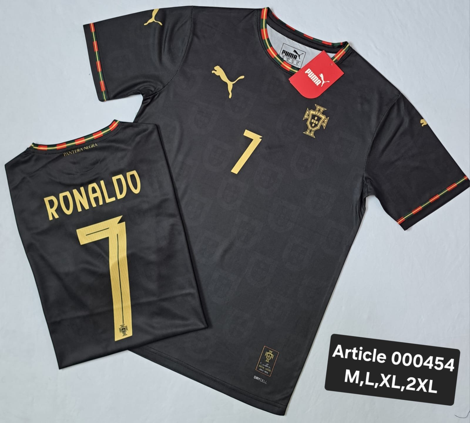 POTUGAL RONALDO 7 BLACK  000454