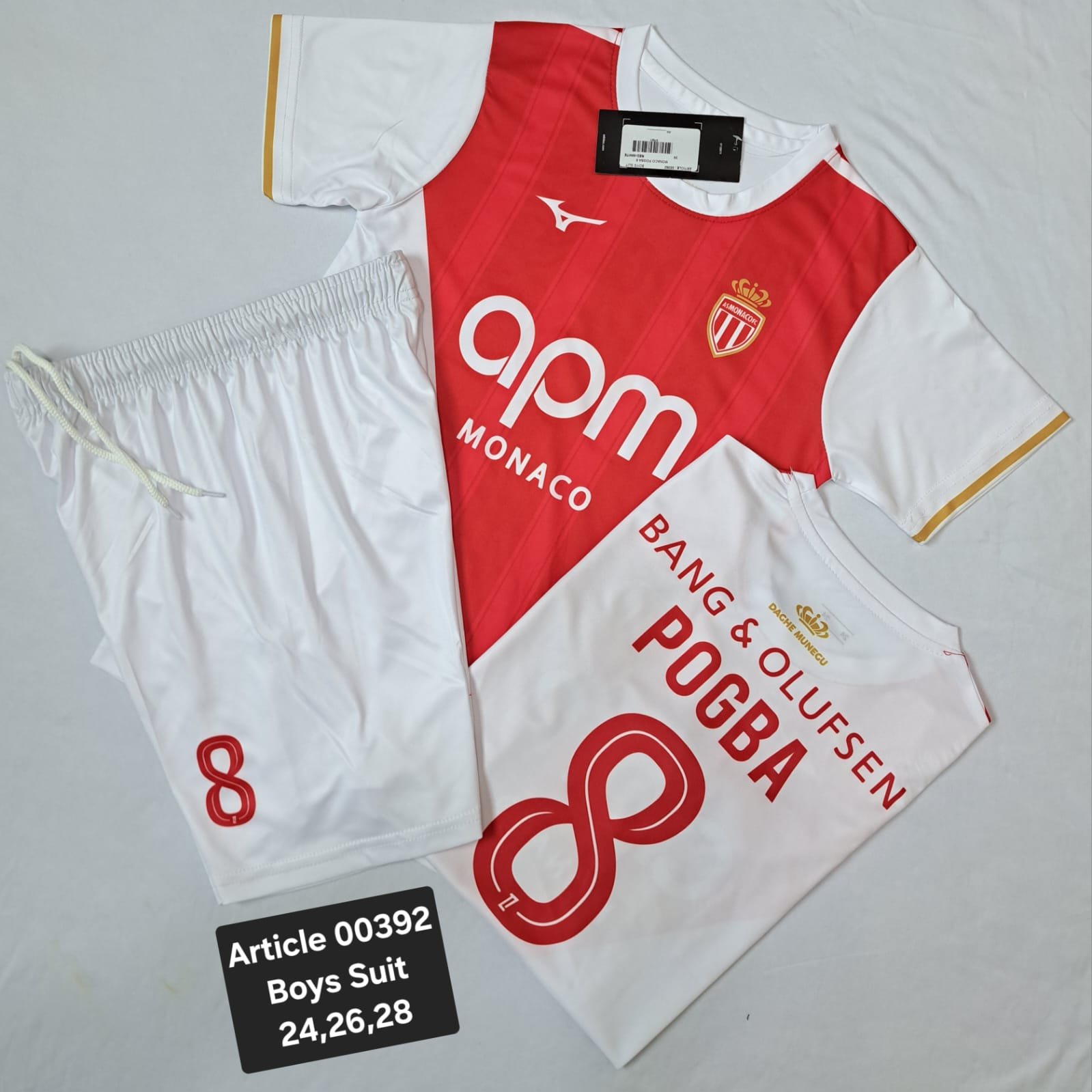 MONACO POGBA 8 RED/WHITE  00392