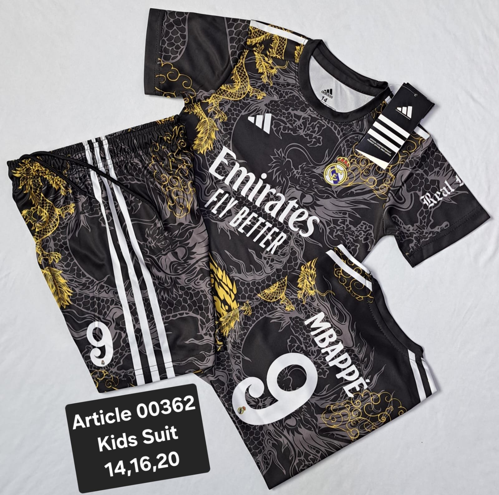 REAL MADRID DRAGON MBAPPE 9 GOLD/BLACK 00362