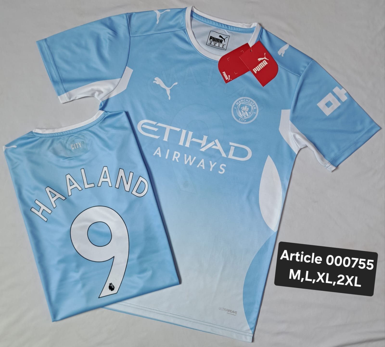 MANCHESTER CITY HARLAND  9 SKY BLUE 000755 image 2