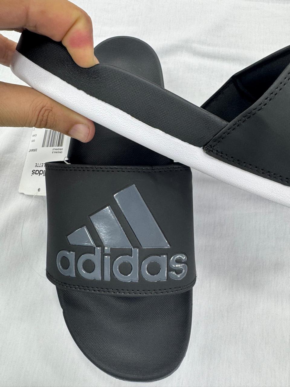 Adidas AdiLete Slides  Black/Grey image 3