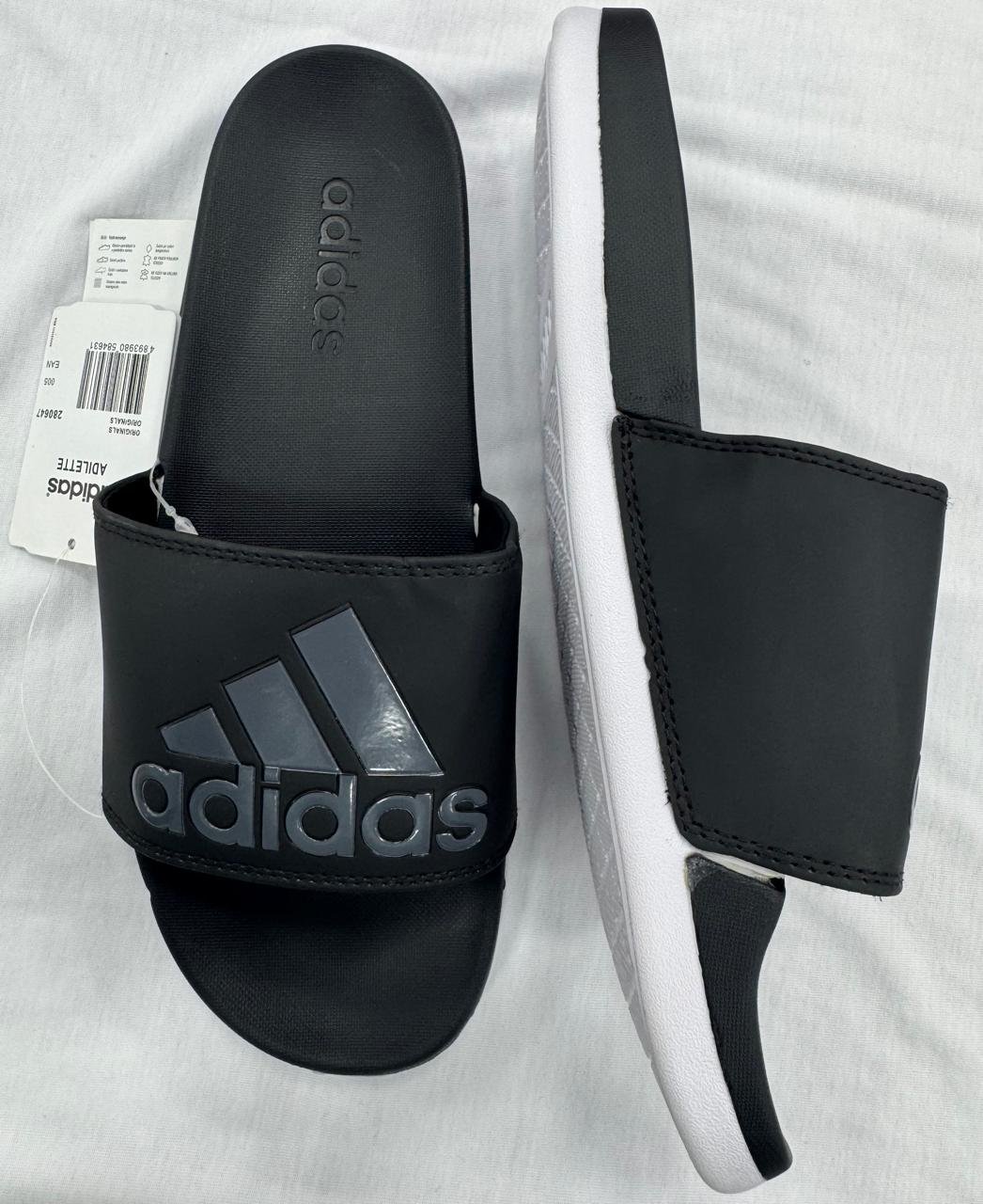 Adidas AdiLete Slides  Black/Grey image 4