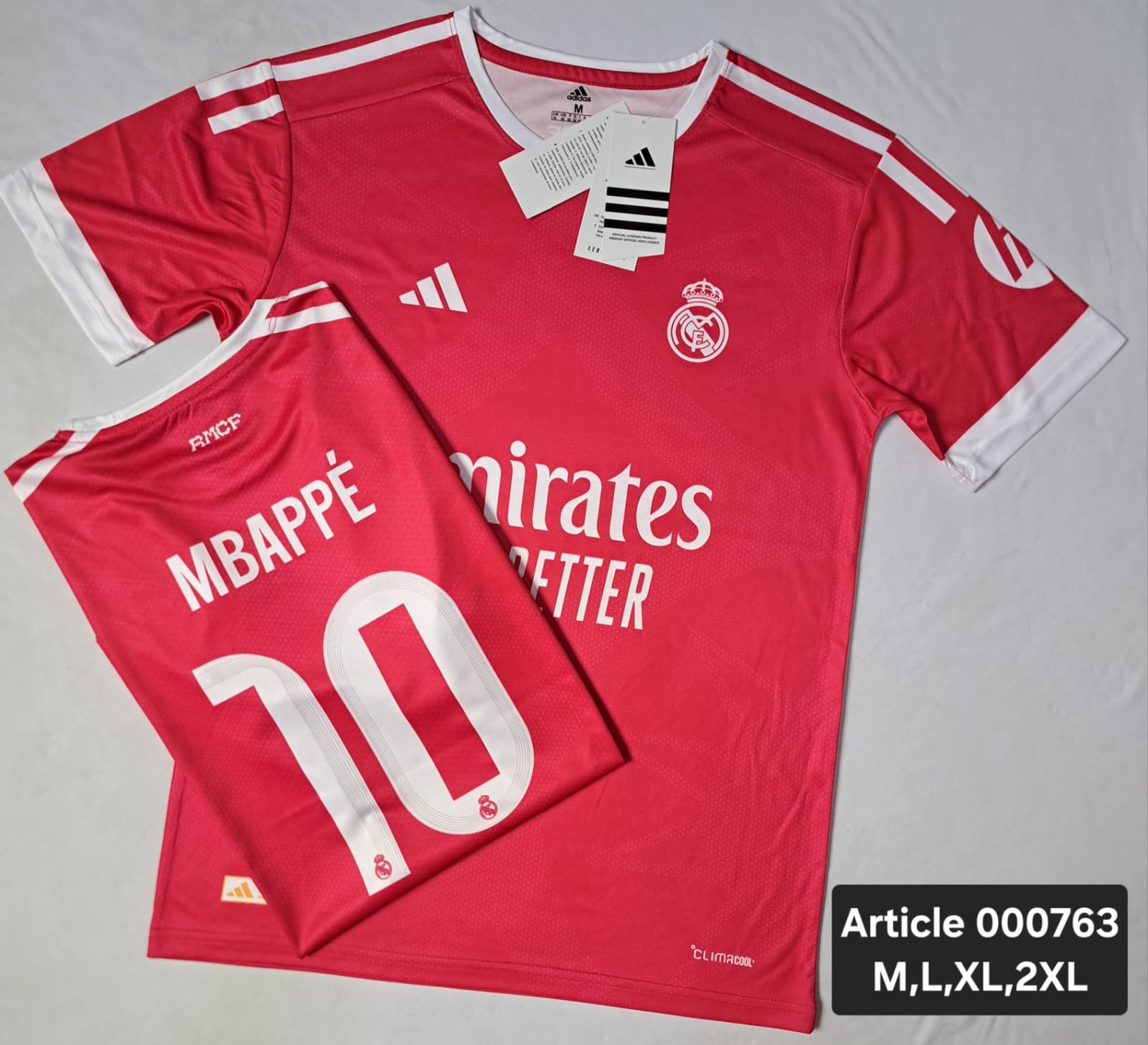 Real Madrid Pink Jersey Mbappe