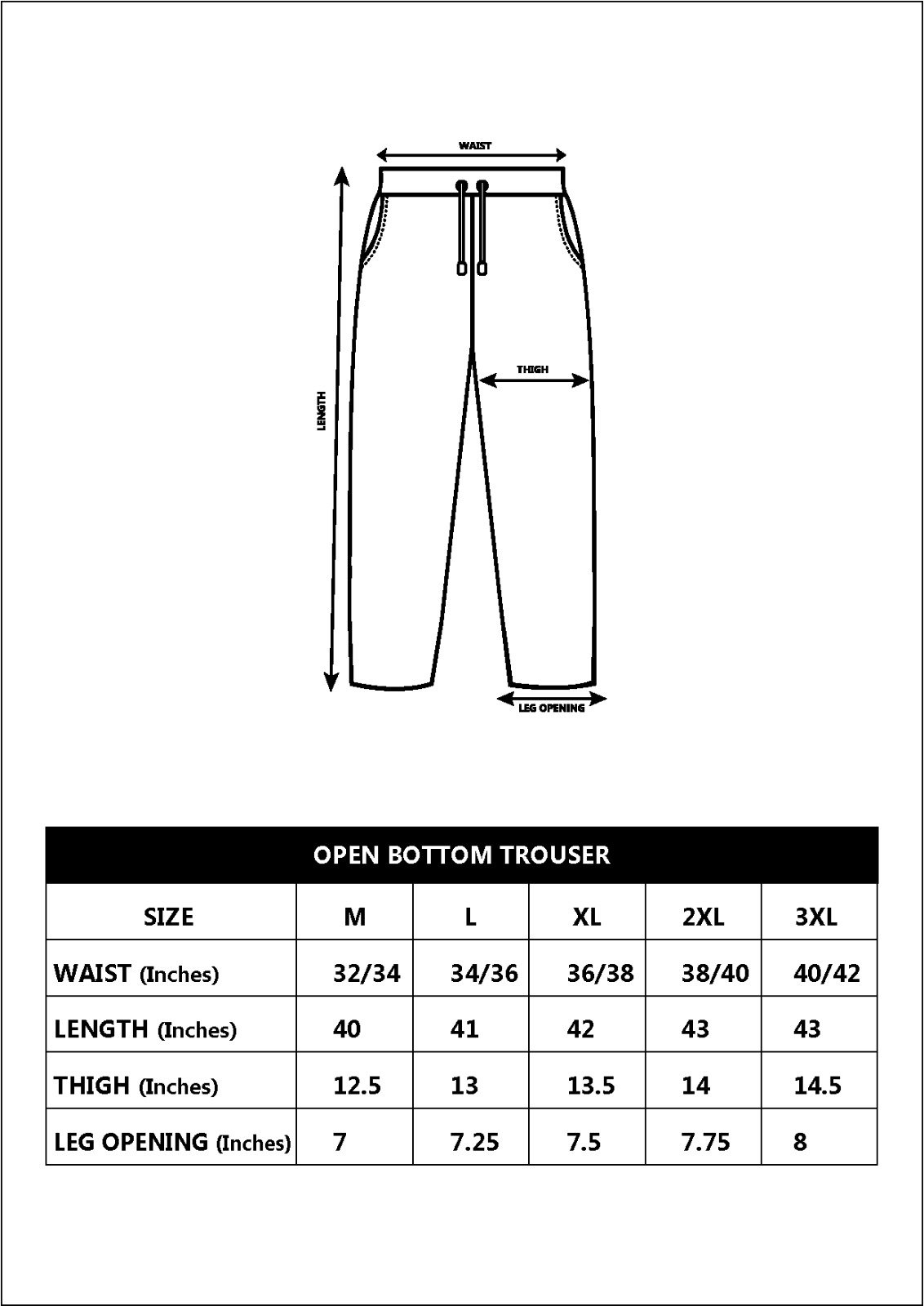 OPEN BOTTAM TROUSER